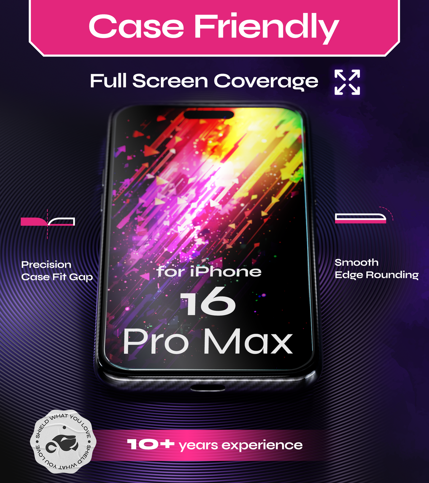 Defenslim iPhone 16 Pro Max Screen Protector [2-Pack] with Easy Auto-Align Install Kit