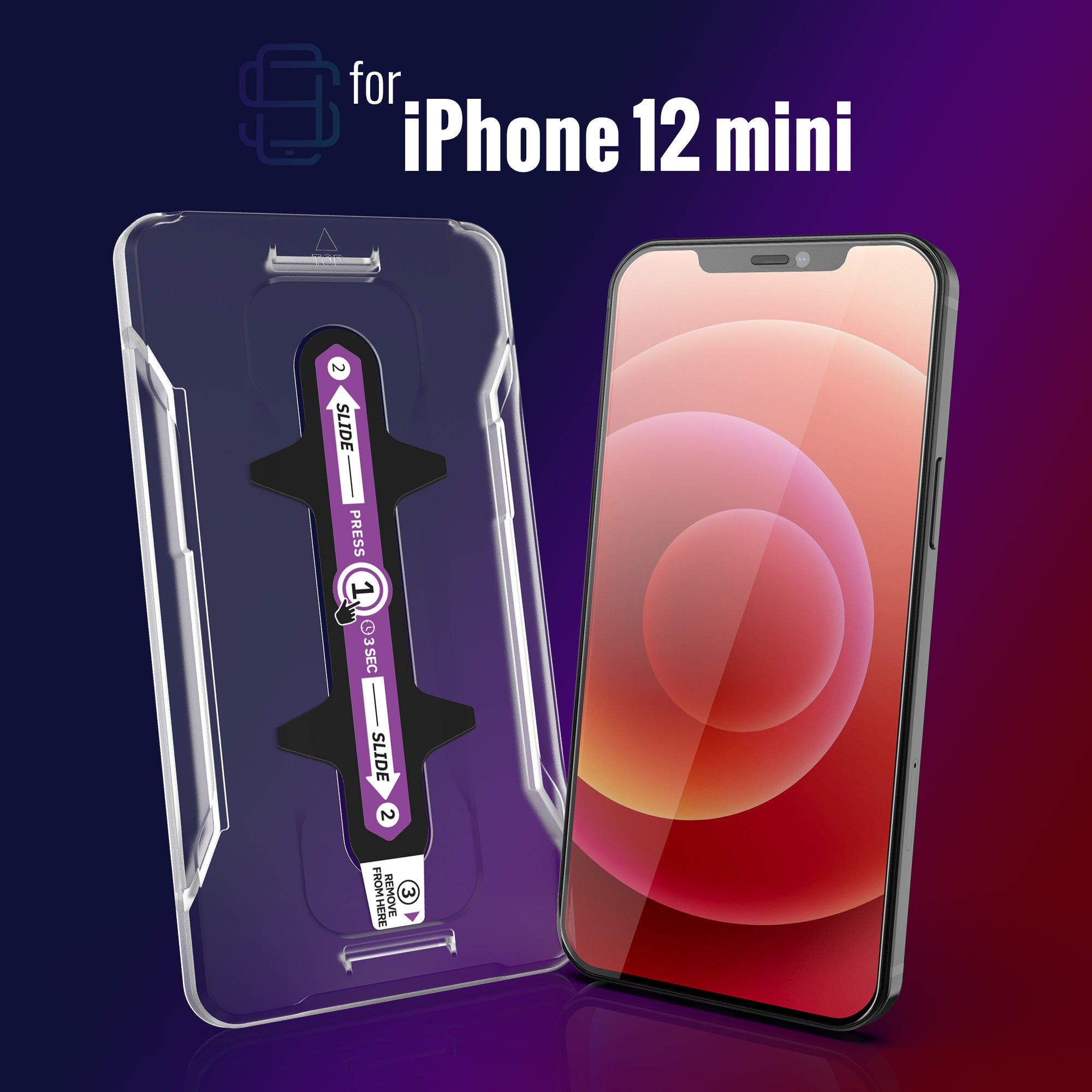 Defenslim iPhone 12 mini Screen Protector [2-Pack] with Easy Auto